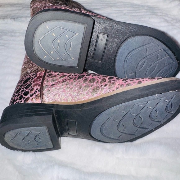 Kids Western Cowboy Boots - Pink and Brown - Picture 6 of 6